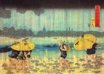 Utagawa Kuniyoshi Painting - a orillas del río sumida Utagawa Kuniyoshi Ukiyo e